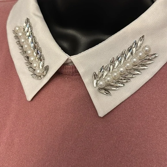 Milano Long-sleeve Embellished Collar Sweater - Picture 2 of 5